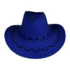 2115024798 Cowboyhoed - Western hoed met stiksel onesize - Blauw