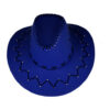 2115024804 Cowboyhoed - Western hoed met stiksel onesize - Blauw