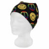 2115026922 Haarband bandana zakdoek – Smiley katoen 55cm – Zwart geel