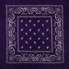 2115043842 Haarband bandana zakdoek – Paisley print katoen 55cm – Donker paars