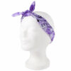 2115044415 Haarband Bandana Zakdoek - Tie dye paisley katoen 55cm - Paars