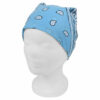 2115045993 Haarband bandana zakdoek – Paisley print katoen 55cm – Licht blauw
