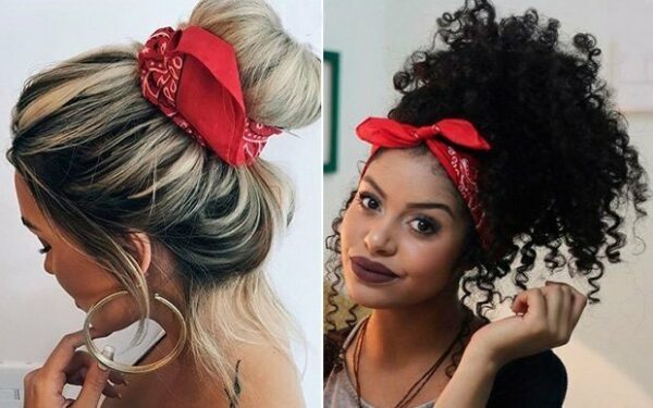 2115046257 Haarband bandana zakdoek – Basic katoen 55cm – Wit