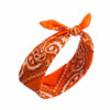 2115046350 Haarband bandana zakdoek – Paisley print katoen 55cm – Oranje