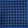 2115046356 Haarband bandana zakdoek – Ruit blok katoen 55cm – Blauw zwart