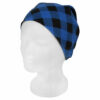2115046362 Haarband bandana zakdoek – Ruit blok katoen 55cm – Blauw zwart