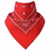 2115074214 Haarband bandana zakdoek – Paisley print katoen 55cm – Rood