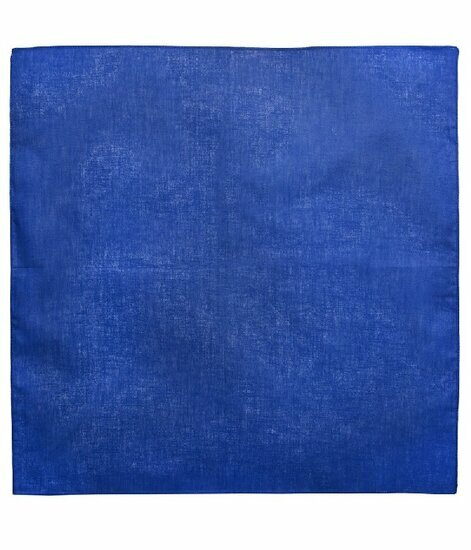 2115074967 Haarband bandana zakdoek – Basic katoen 55cm – Blauw