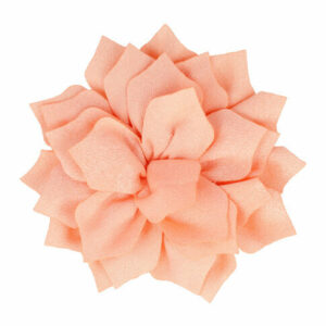 Haarspeld Duckklem 7cm – Bloemvorm van Stof – Zalmroze