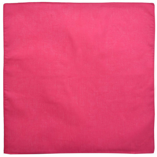 2115096264 Haarband Bandana Zakdoek – Basic - Katoen 55cm – Fuchsia Roze