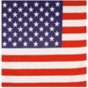 2115101409 Haarband bandana zakdoek – USA vlag katoen 55cm – Rood wit blauw