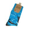 2115322233 Sokken katoen - dolfijnen print - blauw grijs - maat 38-46
