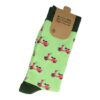 2115477924 Sokken katoen - scooter print - groen roze - maat 38-46