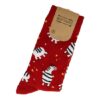 2115679584 Sokken katoen - zebra print - rood zwart wit - maat 36-43