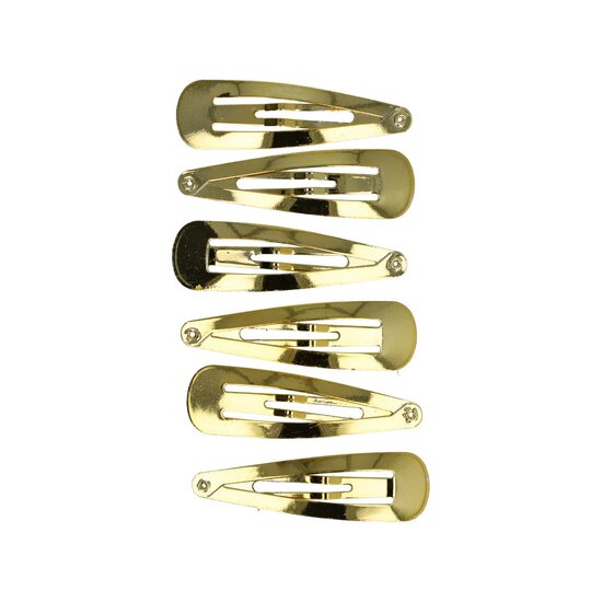2116634103 Haarspeld Klikklak 5 cm - Basic - Goud - Set van 6