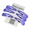 2116640283 Haarspeld Klikklak 5 cm - Basic Metallic - Paars - Set van 6