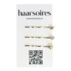 2116870656 Haarspeld schuifspeldjes - Ster bol strass 4cm - Goud - Set van 3