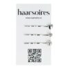 2116896165 Haarspeld schuifspeldjes - Hart bol strass 4cm - Zilver - Set van 3