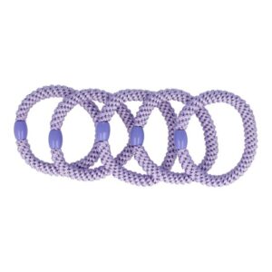 Haarelastieken basic - Hair Tie - Lila paars - Set van 5