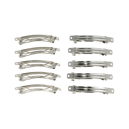 2117658852 DIY haarspeld patentspeld 6 cm – metalen haarspelden – zilver – set van 10