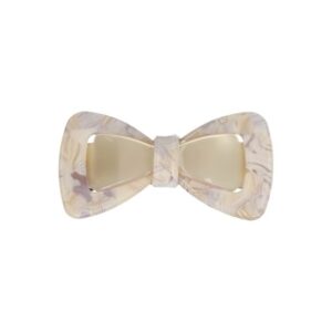 Haarspeld Patentspeld Strik 6,5cm – Marmer Patroon – Anti-Slip – Beige/Crème