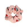 2119866885 Haarelastiek Scrunchie – Kersenprint – Gladde Stof – Rood Roze