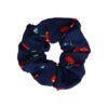 2119869924 Haarelastiek Scrunchie – Kersenprint – Gladde Stof – Rood Blauw