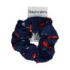 2119869927 Haarelastiek Scrunchie – Kersenprint – Gladde Stof – Rood Blauw