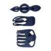 2120029464 Haarspeld Haarklemmen 8cm-11cm – XL Fantasievorm – Blauw – Set van 3