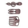 2120049285 Haarspeld Haarklemmen 8cm-11cm – XL Fantasievorm – Taupe Grijs – Set van 3
