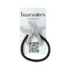 2120356773 Haarelastiek – Cuff 5cm – Zeester Ornament – Metaalaccent – Zwart Zilver