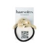 2120357115 Haarelastiek – Cuff 6cm – Knoop Ornament – Metaalaccent – Zwart Goud