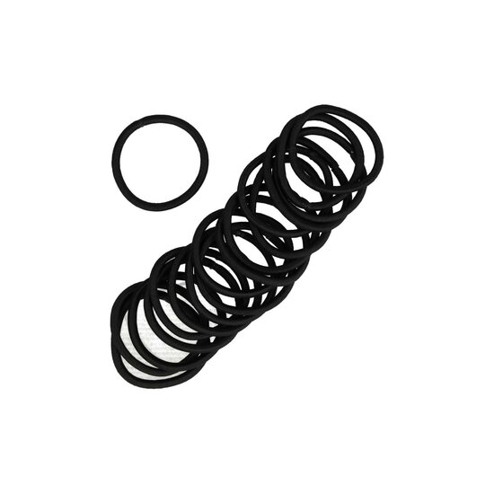 2122785963 Haarelastieken basic - Zonder metaal - Zwart - Set van 18