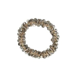 Haarelastiek – Bedekt met Facetkralen – Transparant Grijs