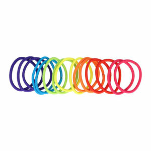 Haarelastieken basic - Basic zonder metaal - Felle kleuren - Set van 15