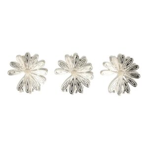 Haarspeld Haarklemmen 3cm – Margriet Bloemvorm – Zilver – Set van 3