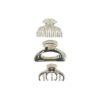 2123719638 Haarspeld Haarklemmen 5cm-6cm – Spinmodel Open Vorm – Metaal – Zilver – Set van 3