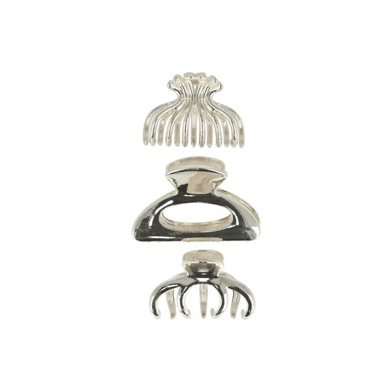 2123719638 Haarspeld Haarklemmen 5cm-6cm – Spinmodel Open Vorm – Metaal – Zilver – Set van 3