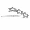 2124426861 Haarspeld haarclip - Sterren strass steentjes 3,5cm - Zilver