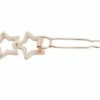 2124426867 Haarspeld haarclip - Sterren strass steentjes 3,5cm - Goud