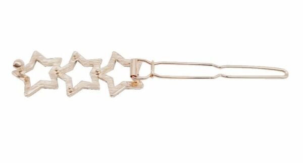 2124426867 Haarspeld haarclip - Sterren strass steentjes 3,5cm - Goud
