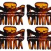 Haarspeld Haarklemmen 3cm – Basic – Kunststof – Bruin – Set van 4