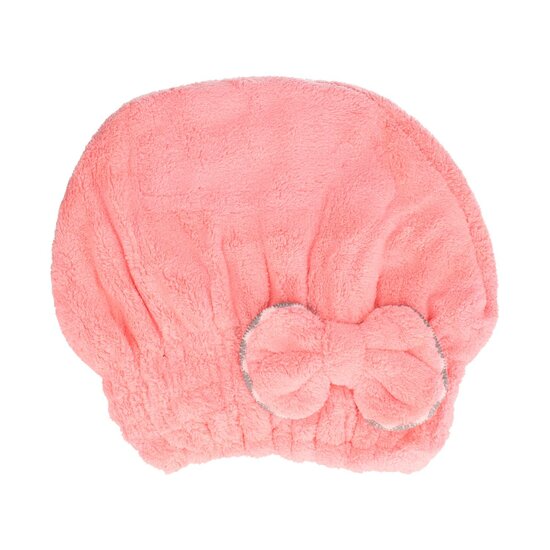 2125500696 Haardoek Haarhanddoek Microvezel Muts – Sneldrogend met Elastiek – Onesize – Roze
