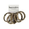 2125505571 Haarelastieken basic - Endless dierenprint - Zwart beige - Set van 5