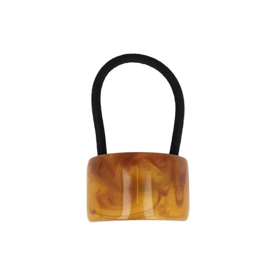 2125910628 Haarelastiek – Cuff 4cm – Recht Ornament – Kunststof – Zwart Bruin