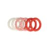Haarelastieken Invisibobble - Telefoondraad matte kleur - Wit roze - Set van 6