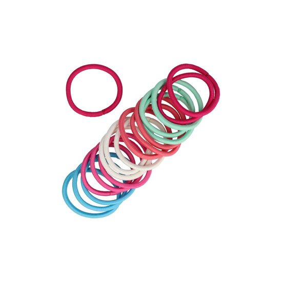 2136203019 Haarelastieken basic - Zonder metaal - MultiColor - Set van 18