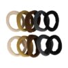 2136673185 Haarelastieken basic - Endless Multicolor Mix - Beige bruin grijs zwart - Set van 10