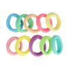 2136674214 Haarelastieken basic - Endless Multicolor Mix - Blauw geel paars roze groen - Set van 10