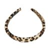 2144200353 Haarband Diadeem 1,5cm – Dik Gevuld – Panterprint Stof – Handmade – Zwart Beige